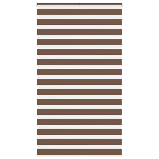 Vidaxl zebra rolgordijn 130x200 cm stofbreedte 125,9cm polyester bruin