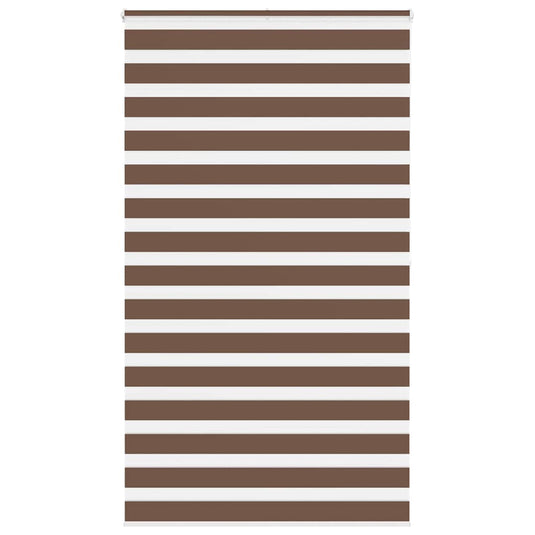 Vidaxl zebra rolgordijn 135x200 cm stofbreedte 130,9cm polyester bruin
