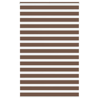 Vidaxl zebra rolgordijn 140x200 cm stofbreedte 135,9cm polyester bruin