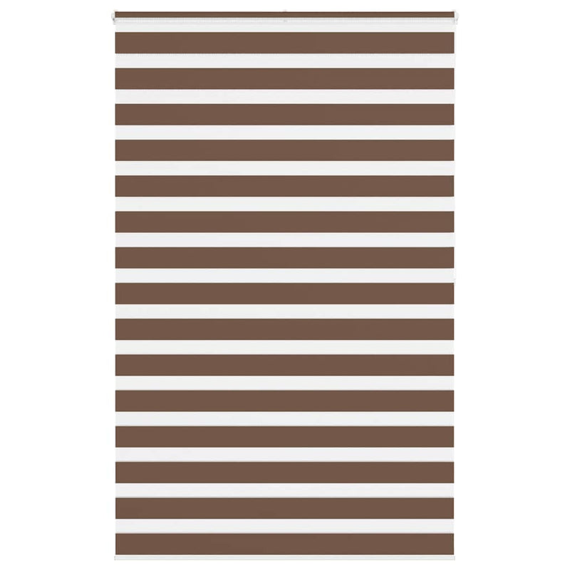 Load image into Gallery viewer, Vidaxl zebra rolgordijn 145x200 cm stofbreedte 140,9cm polyester bruin
