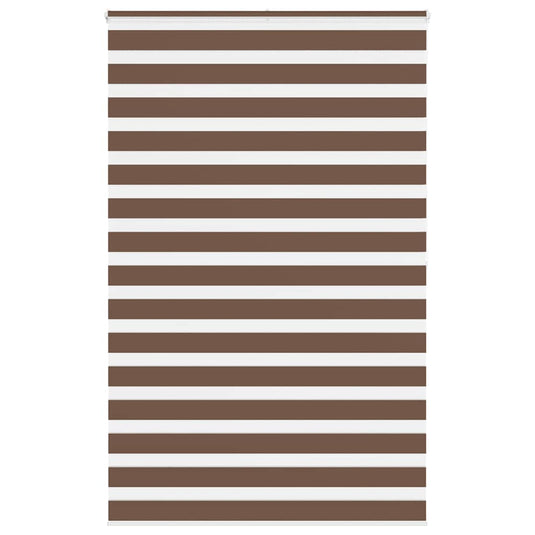 Vidaxl zebra rolgordijn 150x200 cm stofbreedte 145,9cm polyester bruin