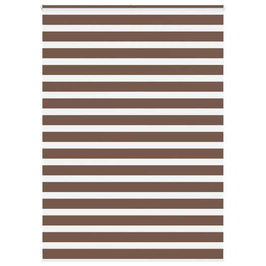 Vidaxl zebra rolgordijn 155x200 cm stofbreedte 150,9cm polyester bruin