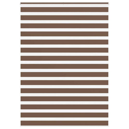 Vidaxl zebra rolgordijn 160x200 cm stofbreedte 155,9cm polyester bruin