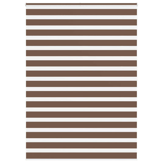 Vidaxl zebra rolgordijn 165x200 cm stofbreedte 160,9cm polyester bruin