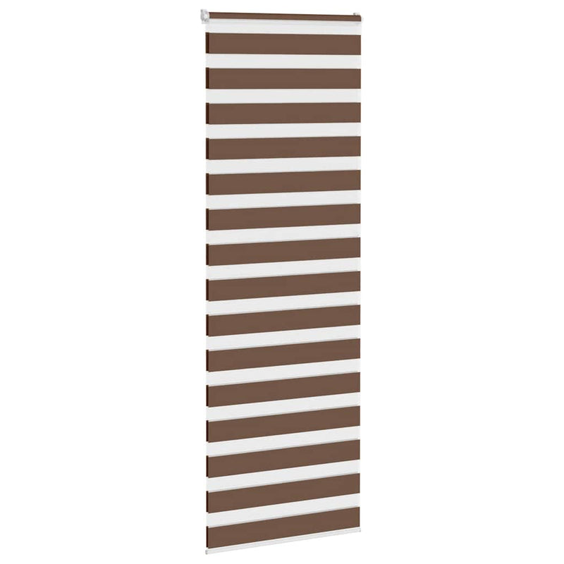 Load image into Gallery viewer, Vidaxl zebra rolgordijn 85x230 cm stofbreedte 80,9 cm polyester bruin
