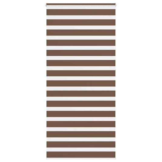 Vidaxl zebra rolgordijn 95x230 cm stofbreedte 90,9 cm polyester bruin