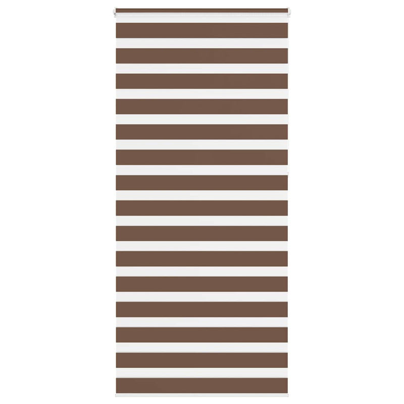 Load image into Gallery viewer, Vidaxl zebra rolgordijn 100x230 cm stofbreedte 95,9 cm polyester bruin
