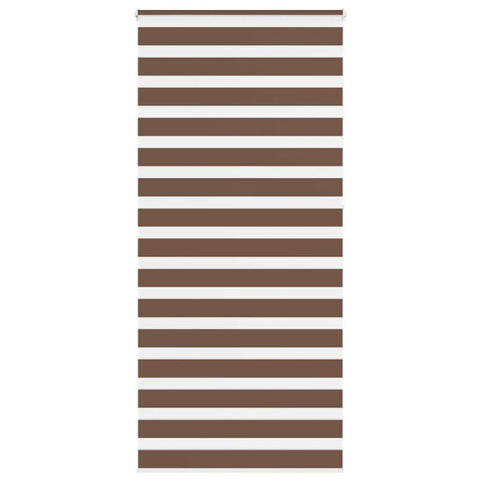 Vidaxl zebra rolgordijn 100x230 cm stofbreedte 95,9 cm polyester bruin