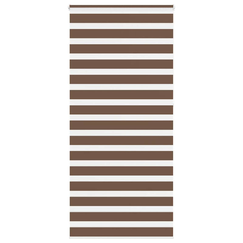 Load image into Gallery viewer, Vidaxl zebra rolgordijn 115x230 cm stofbreedte 110,9cm polyester bruin
