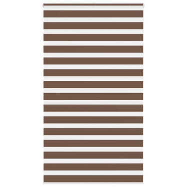 Vidaxl zebra rolgordijn 120x230 cm stofbreedte 115,9cm polyester bruin