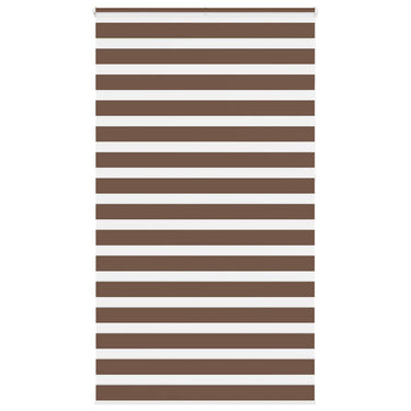 Vidaxl zebra rolgordijn 130x230 cm stofbreedte 125,9cm polyester bruin