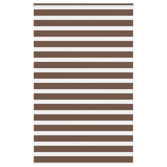 Vidaxl zebra rolgordijn 140x230 cm stofbreedte 135,9cm polyester bruin