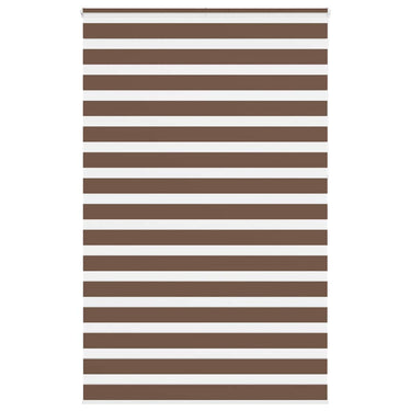 Vidaxl zebra rolgordijn 145x230 cm stofbreedte 140,9cm polyester bruin