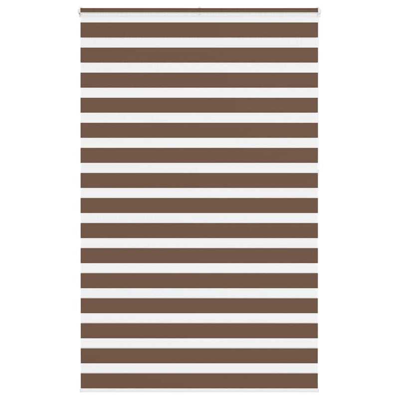Load image into Gallery viewer, Vidaxl zebra rolgordijn 145x230 cm stofbreedte 140,9cm polyester bruin
