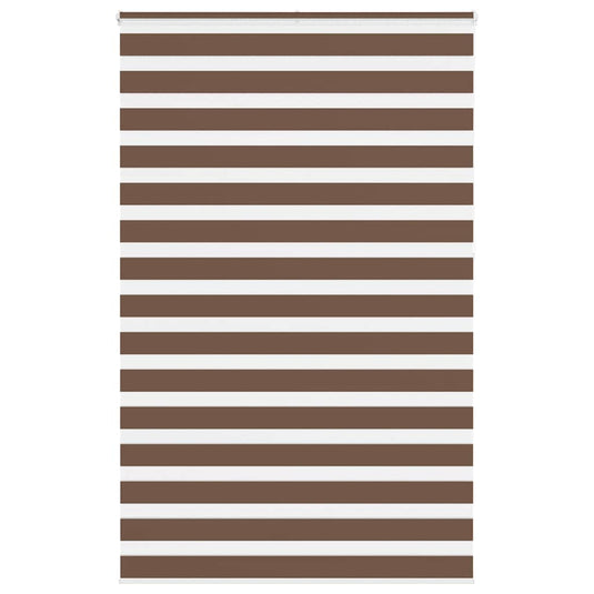 Vidaxl zebra rolgordijn 145x230 cm stofbreedte 140,9cm polyester bruin