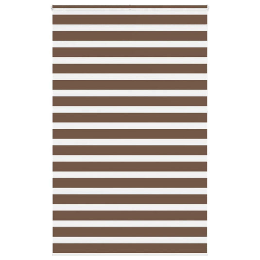 Vidaxl zebra rolgordijn 150x230 cm stofbreedte 145,9cm polyester bruin