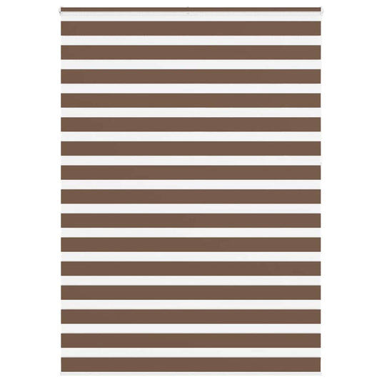 Vidaxl zebra rolgordijn 155x230 cm stofbreedte 150,9cm polyester bruin