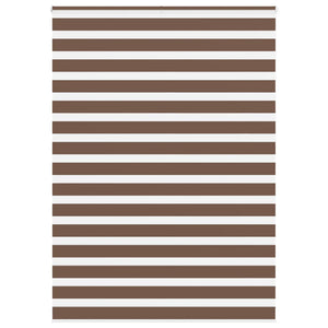 Vidaxl zebra rolgordijn 165x230 cm stofbreedte 160,9cm polyester bruin