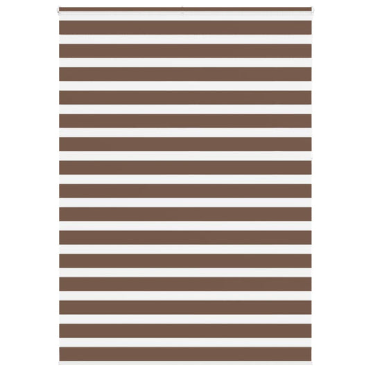 Vidaxl zebra rolgordijn 165x230 cm stofbreedte 160,9cm polyester bruin