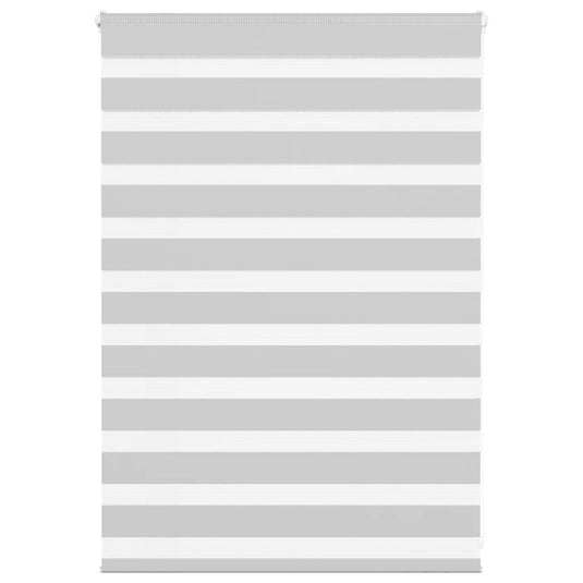 Vidaxl zebra rolgordijn 110x100 cm stofbreedte 105,9 cm lichtgrijs