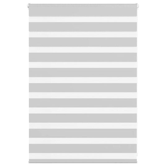 Vidaxl zebra rolgordijn 115x100 cm stofbreedte 110,9 cm lichtgrijs