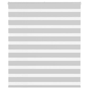 Vidaxl zebra rolgordijn 120x100 cm stofbreedte 115,9 cm lichtgrijs