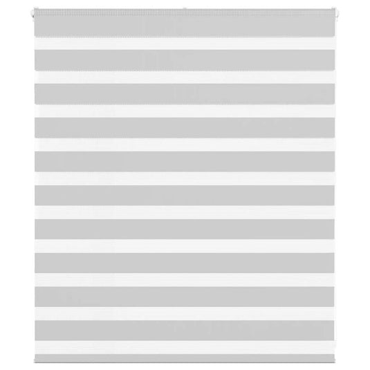 Vidaxl zebra rolgordijn 125x100 cm stofbreedte 120,9 cm lichtgrijs
