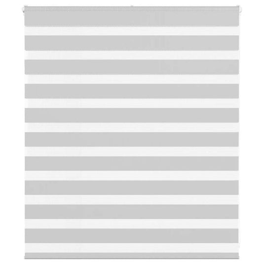 Vidaxl zebra rolgordijn 130x100 cm stofbreedte 125,9 cm lichtgrijs