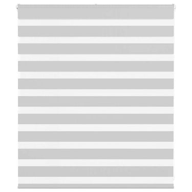 Vidaxl zebra rolgordijn 135x100 cm stofbreedte 130,9 cm lichtgrijs