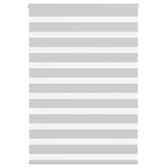 Vidaxl zebra rolgordijn 95x150 cm stofbreedte 90,9 cm lichtgrijs