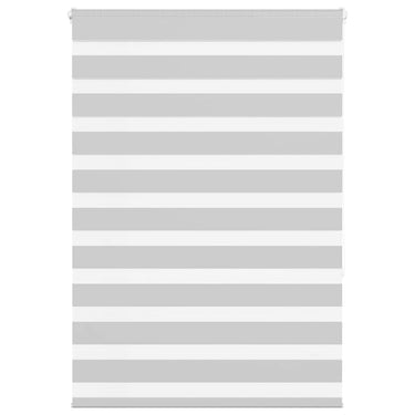 Vidaxl zebra rolgordijn 100x150 cm stofbreedte 95,9 cm lichtgrijs
