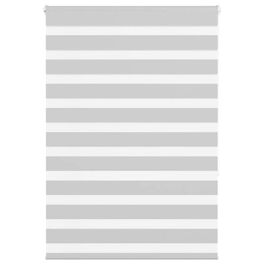 Vidaxl zebra rolgordijn 110x150 cm stofbreedte 105,9 cm lichtgrijs