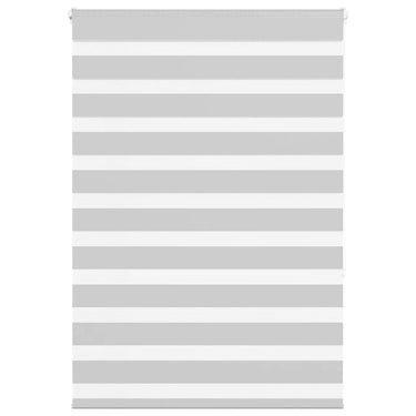 Vidaxl zebra rolgordijn 115x150 cm stofbreedte 110,9 cm lichtgrijs