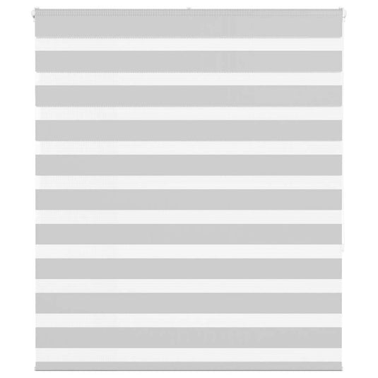 Vidaxl zebra rolgordijn 120x150 cm stofbreedte 115,9 cm lichtgrijs