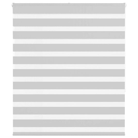 Vidaxl zebra rolgordijn 105x150 cm stofbreedte 100,9 cm lichtgrijs