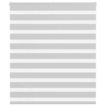 Vidaxl zebra rolgordijn 130x150 cm stofbreedte 125,9 cm lichtgrijs