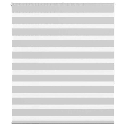 Vidaxl zebra rolgordijn 130x150 cm stofbreedte 125,9 cm lichtgrijs