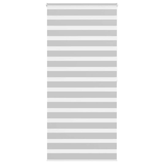 Vidaxl zebra rolgordijn 95x200 cm stofbreedte 90,9 cm lichtgrijs