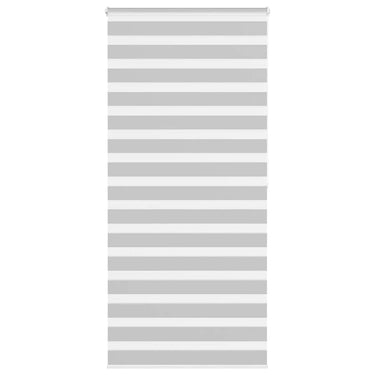 Vidaxl zebra rolgordijn 105x200 cm stofbreedte 100,9 cm lichtgrijs