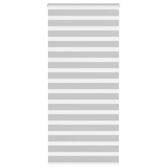 Vidaxl zebra rolgordijn 105x200 cm stofbreedte 100,9 cm lichtgrijs