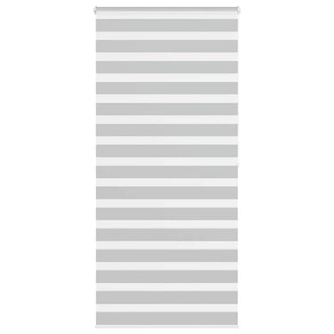 Vidaxl zebra rolgordijn 110x200 cm stofbreedte 105,9 cm lichtgrijs