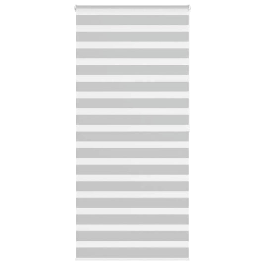 Vidaxl zebra rolgordijn 110x200 cm stofbreedte 105,9 cm lichtgrijs