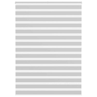 Vidaxl zebra rolgordijn 155x200 cm stofbreedte 150,9 cm lichtgrijs