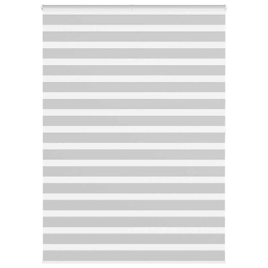 Vidaxl zebra rolgordijn 155x200 cm stofbreedte 150,9 cm lichtgrijs