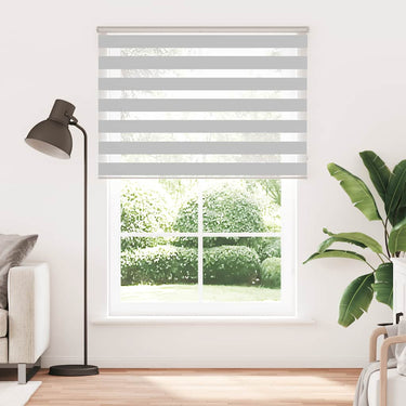 Vidaxl zebra rolgordijn 155x200 cm stofbreedte 150,9 cm lichtgrijs