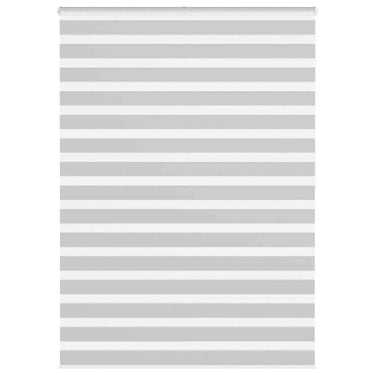 Vidaxl zebra rolgordijn 160x200 cm stofbreedte 155,9 cm lichtgrijs