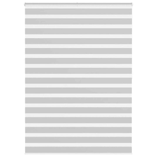 Vidaxl zebra rolgordijn 160x200 cm stofbreedte 155,9 cm lichtgrijs