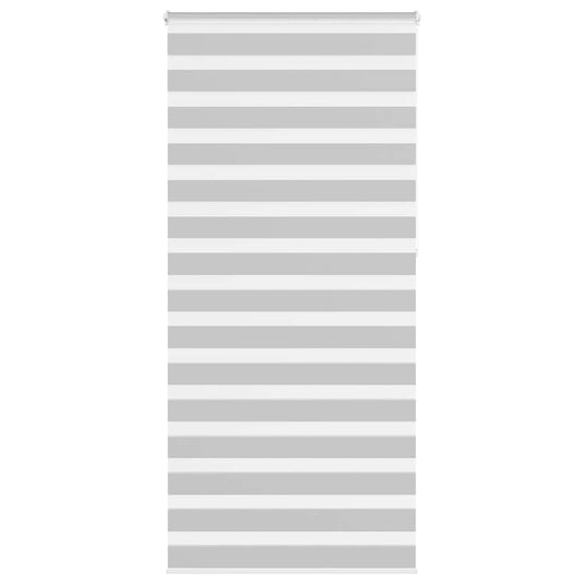 Vidaxl zebra rolgordijn 100x230 cm stofbreedte 95,9 cm lichtgrijs
