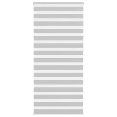 Vidaxl zebra rolgordijn 105x230 cm stofbreedte 100,9 cm lichtgrijs