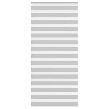 Vidaxl zebra rolgordijn 110x230 cm stofbreedte 105,9 cm lichtgrijs